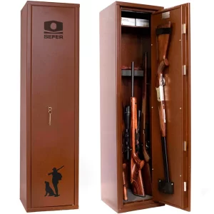 ARMERO DE SEGURIDAD SEFER SFV-106 7 ARMAS LARGAS CON FONDO VISOR Y ESTANTE - Imagen 1