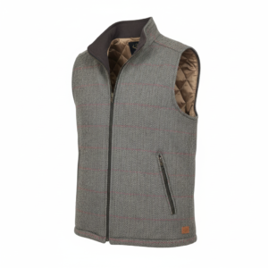 CHALECO CAZA HOMBRE TWEED KAKI FORRO ACOLCHADO - Imagen 4